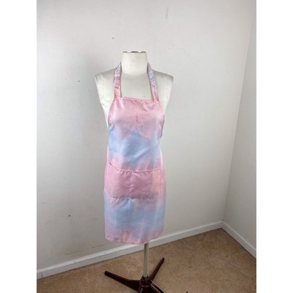 Artist Apron Pastel Tie Dye with two front pockets and ties in the back One Size - Picture 1 of 7